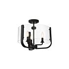 Plafonnier semi encastré Eurofase CAMPISI 38156-038 3-lumières 180W noir