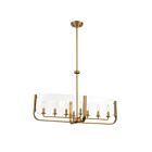 Lustre ovale Eurofase Lighting Campisi 38157-011 8-Lumières 480W Laiton