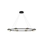 Lustre à cordon LED Eurofase CIRCOLO 39309-013 8-lumières 48W noir