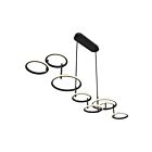 Lustre sur tige de LED Eurofase GIRO 39421-012 8-lumières 115W noir mat