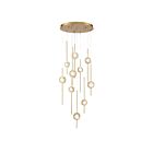 Lustre LED Eurofase BARLETTA 39464-026 10-lumières 57W laiton