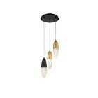 Lustre Eurofase Ecrou 43858-046 5W 3-Lumières Or noir