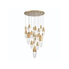 Lustre Eurofase Ecrou 43860-036 90W 18-Lumières Or mat