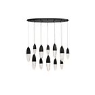 Lustre Eurofase Ecrou 43861-024 60W 12-Lumières Noir mat