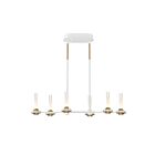 Lustre Eurofase Torcia 45713-026 34W 12-Lumières Blanc Et Laiton