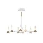 Lustre Eurofase Torcia 45714-023 45W 16-Lumières Blanc Et Laiton