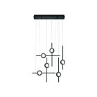 Eurofase 47255-029 6-lumières 36W Noir anodisé LED Lustre