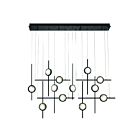 Eurofase 47256-026 12-lumières 72W Noir anodisé LED Lustre