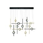 Eurofase 47256-033 12-lumières 72W Or et noir LED Lustre