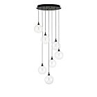 Eurofase Lighting 48929-011 Iissa 7-lumières 31.5W Noir mat LED Lustre