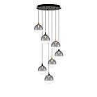 Eurofase Lighting 48930-024 Iissa 7-lumières 31.5W Mélange d'or et de noir LED Lustre