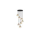 Eurofase Lighting 48930-031 Iissa 7-lumières 31.5W Mélange d'or et de noir LED Lustre