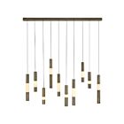 Eurofase Lighting 50121-014 Ronda 10-lumières 73.5W Laiton patiné LED Lustre