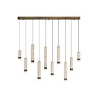 Eurofase Lighting 50129-027 Cambre 10-lumières 40W Laiton antique LED Lustre