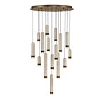 Eurofase Lighting 50130-023 Cambre 10-lumières 40W Laiton antique LED Lustre