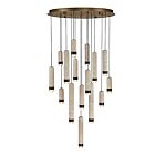 Eurofase Lighting 50131-020 Cambre 16-lumières 64W Laiton antique LED Lustre