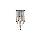 Eurofase Lighting 50131-020 Cambre 16-lumières 64W Laiton antique LED Lustre