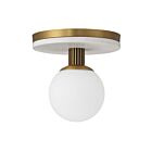 Eurofase Lighting 50186-013 Carnagie 1-lumière 16W Laiton antique LED Plafonnier Semi Encastré