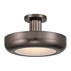 Eurofase Lighting 50390-014 Macey 1-lumière 60W Bronze Harlow LED Plafonnier Semi Encastré