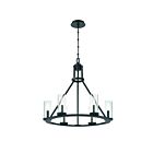 Chandelier sur chaîne Eurofase NERITO 38220-012 6-lumières 360W noir mat