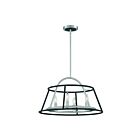 Lustre sur tige Eurofase CAMPANA 39422-019 4-lumières 240W nickel satiné