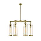 Chandelier linéaire Yasmin 42730-028 Eurofase 360W 6-Lumières or vieilli