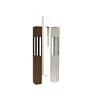 Borne d'éclairage de sentier LED carré en aluminium Focus Industries PL-23-S4WDM-18LEDPBLT 4W texture noire