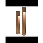 Borne d'éclairage de sentier LED carré en aluminium Focus Industries PL-23DM-18LEDPBLT 4W texture noire