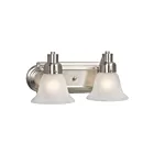 Galaxy Lighting 702606BN 2-Lumières 200W Nickel brossé Lampe de salle de bain