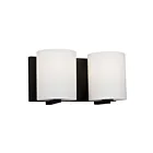 Galaxy Lighting 710232BK 2-Lumières 200W Noir Lampe de salle de bain