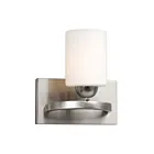 Galaxy Lighting 723961BN-WH 1-Lumière 100W Nickel brossé Lampe de salle de bain