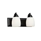 Galaxy Lighting 724132BK 2-Lumières 200W Noir Lampe de salle de bain