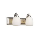 Galaxy Lighting 724132BN 2-Lumières 200W Nickel brossé Lampe de salle de bain