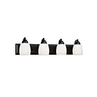 Galaxy Lighting 724134BK 4-Lumières 400W Noir Lampe de salle de bain