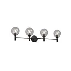 Galaxy Lighting 725944BK-CL 4-Lumières 160W Noir Lampe de salle de bain