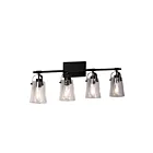 Galaxy Lighting 726254BK 4-Lumières 400W Noir Lampe de salle de bain