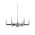 Galaxy Lighting 825715CH 6-Lumières 360W Chrome Suspendu