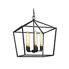 Galaxy Lighting 825793BK 5-Lumières 300W Noir Lustre