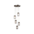 Galaxy Lighting 919856BN 5-Lumières 200W Nickel brossé Suspendu