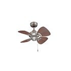 Ventilateur de plafond 24" Kendal Lighting Aires AC16324-SN 4-lames nickel satiné