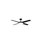 Ventilateur de plafond 52" Kendal Lighting Lopro AC21352-BLK 25W 4-lames noir