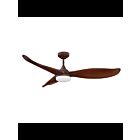 Ventilateur de plafond 52" Kendal Lighting Triax AC22352-RC 15W 3-lames châtaignier roux