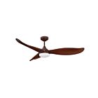 Ventilateur de plafond 52" Kendal Lighting Triax AC22352-RC 15W 3-lames châtaignier roux