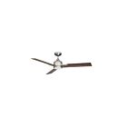 Ventilateur de plafond 52" Kendal Lighting Triton AC22452-SN 15W 3-lames nickel satiné