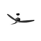 Ventilateur de plafond 52" Kendal Lighting Elemont AC30452-BLK-SN 3-lames Noir mat/nickel satiné