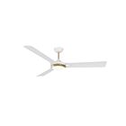 Ventilateur de plafond 60" Kendal Lighting Ori AC30760-MWH-OCB 3-Lames Blanc