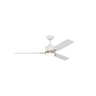 Ventilateur de plafond 52" Kendal Lighting Nuvel 52 AC30852-MWH-OCB 3-Lames Laiton et Blanc