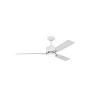 Ventilateur de plafond 52" Kendal Lighting Nuvel 52 AC30852-MWH-SN 3-Lames Nickel satiné et blanc