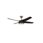 Ventilateur de plafond 52" Kendal Lighting Vela AC30952-BLK-OCB 4-Lames Noir et Laiton
