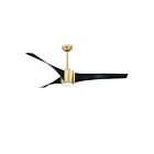 Kendal Lighting AC31560-BLK-BRS Cimion 3-Lames Noir 60" Ventilateur de plafond